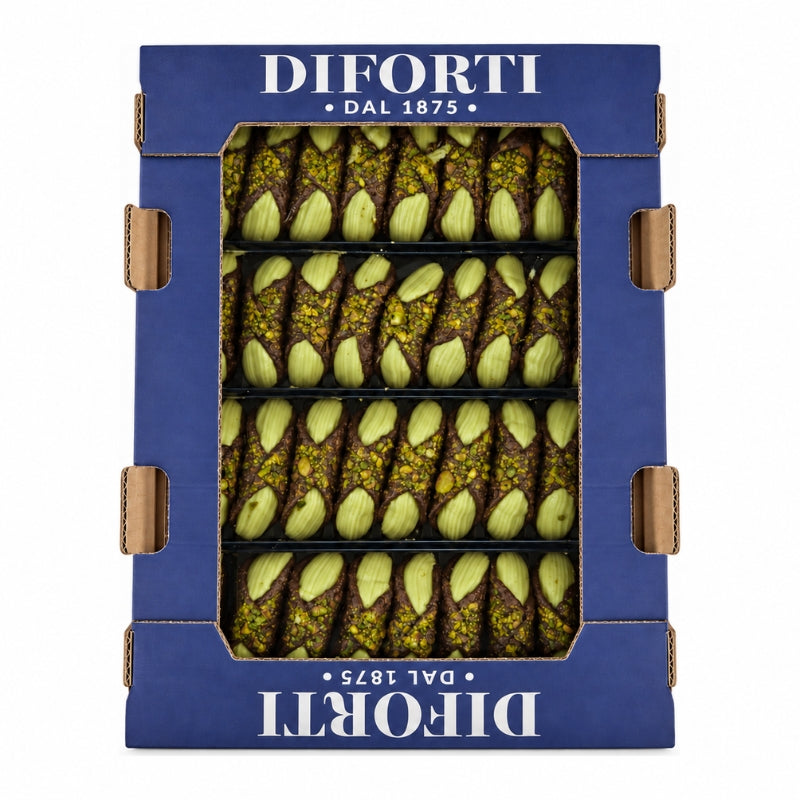 GLUTEN FREE CANNOLI SALTED PISTACHIO 1.5KG (34-36 Pieces)