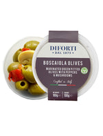 BOSCAIOLA GREEN PITTED OLIVES 180G