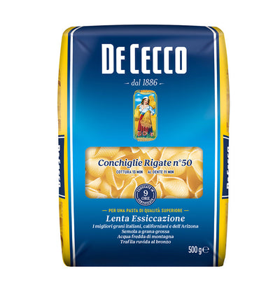 CONCHIGLIE RIGATE NO.50 DE CECCO 500G