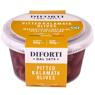 KALAMATA PITTED OLIVES 180G