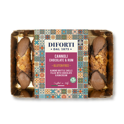 RETAIL GLUTEN FREE CANNOLI CHOCOLATE & RUM 200g